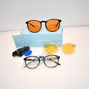IBOANN Blue Light Glasses for Women – 3-Pack Round Frame Computer Glasses with U
